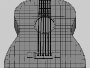 acoustic guitar Modello 3D