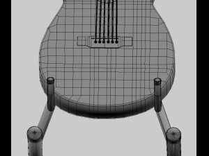 acoustic guitar Modello 3D