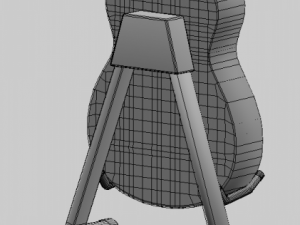 acoustic guitar Modello 3D