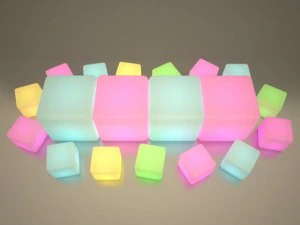 cubes lumineux Modèle 3D