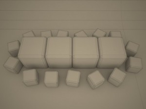 illuminated cubes Model 3D