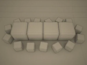 illuminated cubes 3D Model