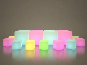 illuminated cubes 3D Model