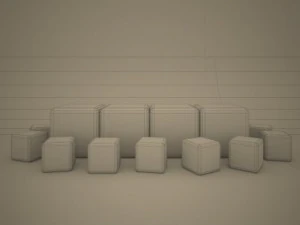 illuminated cubes 3D Model