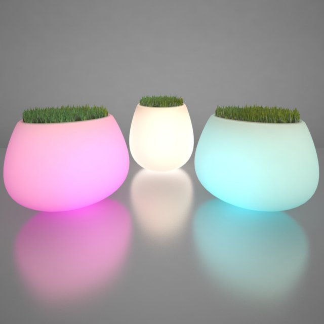 illuminated planter 2 3D 모델 .c4d .max .obj .3ds .fbx .stl .blend 