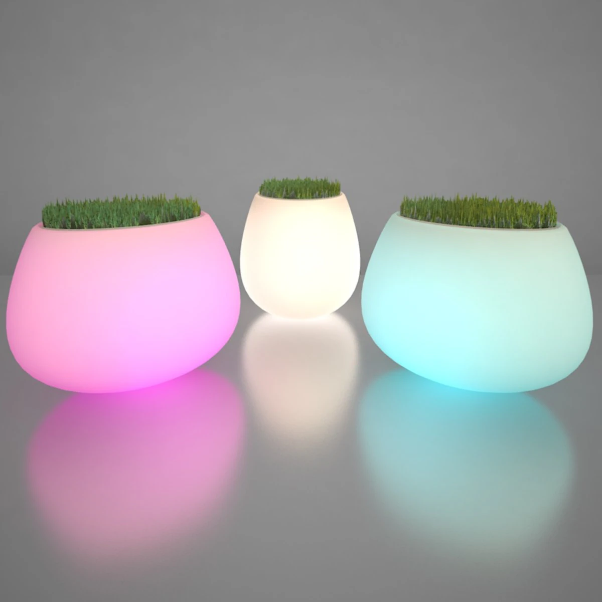 illuminated planter 2 3D Model .c4d .max .obj .3ds .fbx .stl .blend 
