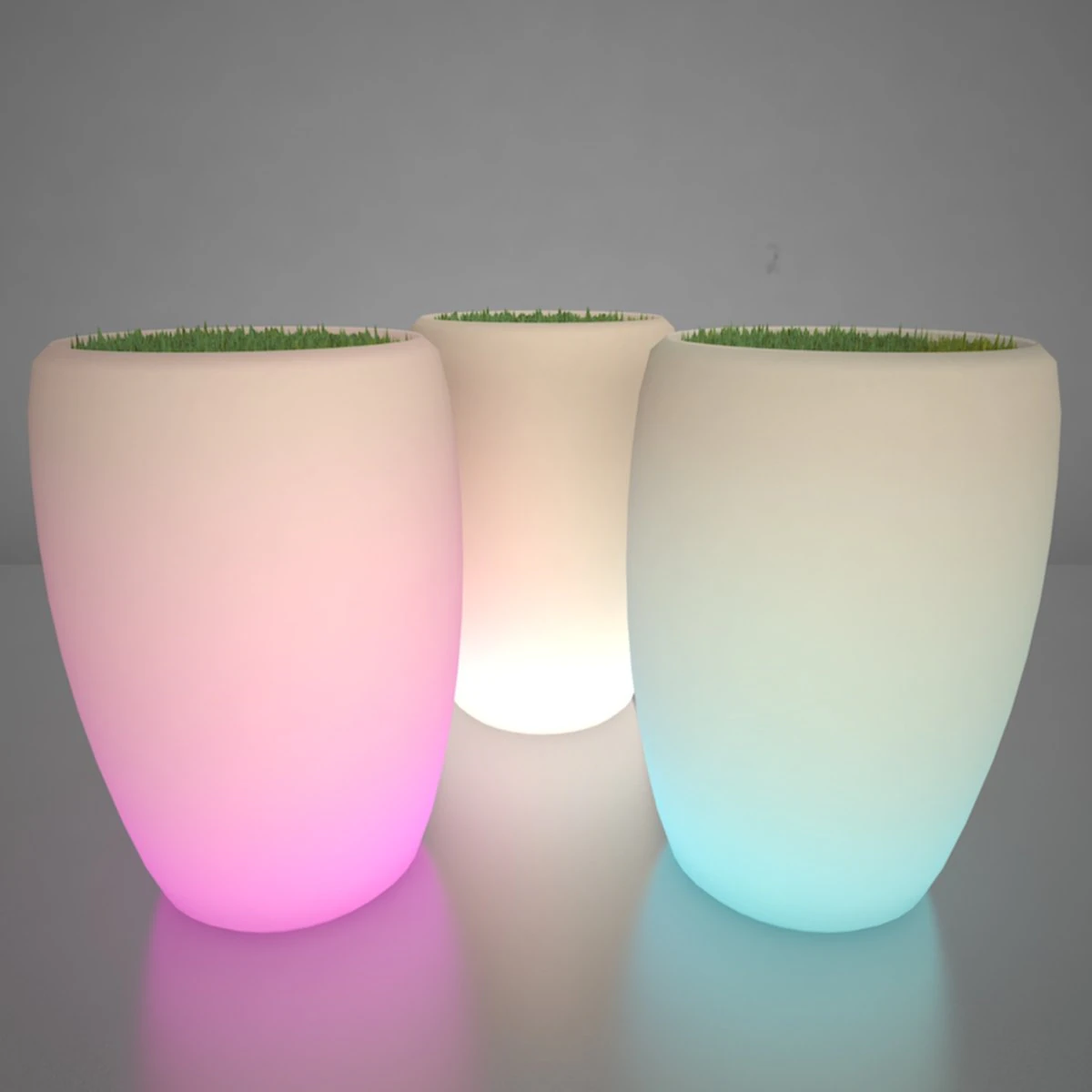 illuminated planter 3 3D Model .c4d .max .obj .3ds .fbx .stl .blend 