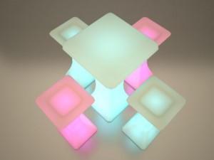 illuminated outdoor bar or bistro table 3D Model