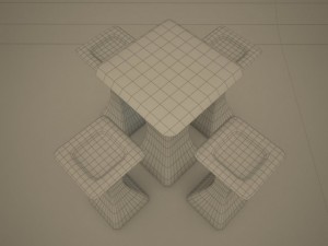 illuminated outdoor bar or bistro table 3D Model