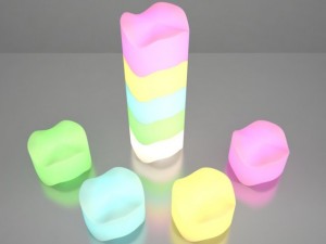 illuminated bone stacking chair Model 3D