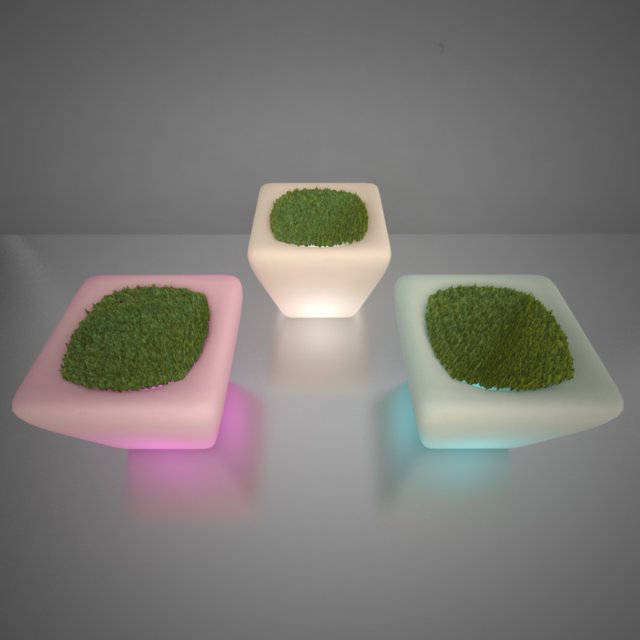 illuminated planter 5 3D 模型 .c4d .max .obj .3ds .fbx .stl .blend 