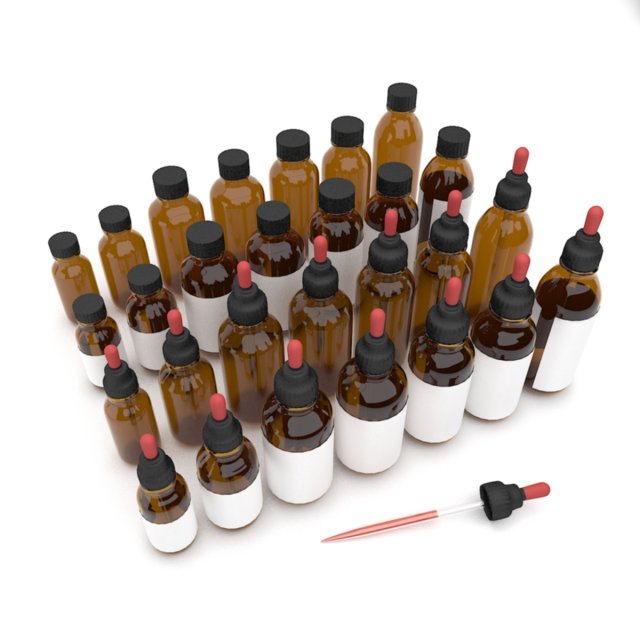 medical bottles 4 Model 3D .c4d .max .obj .3ds .fbx .stl .blend 