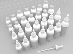 medical bottles 4 Model 3D