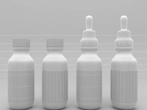 medical bottles 3 3D Model