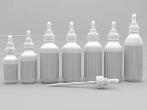 medical bottles 5 3D Model