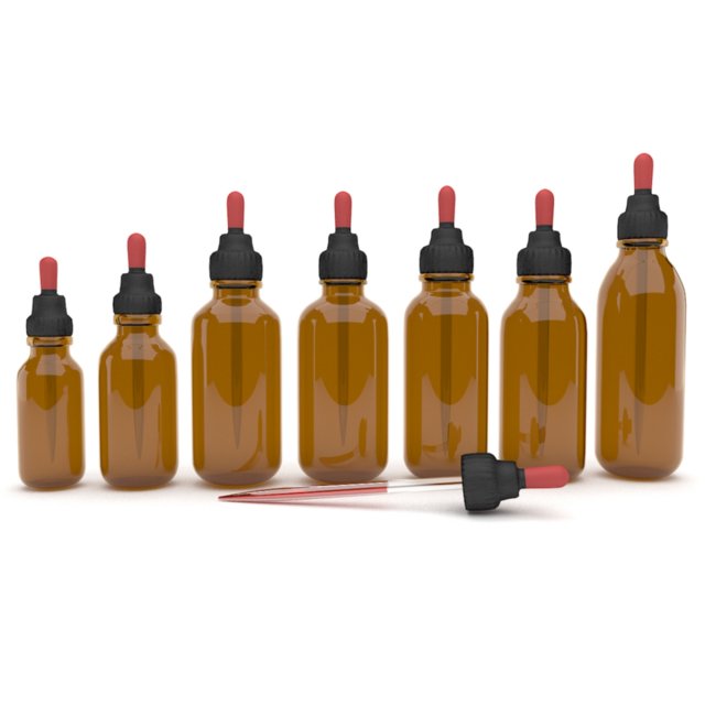 medical bottles 6 3D Model .c4d .max .obj .3ds .fbx .stl .blend 