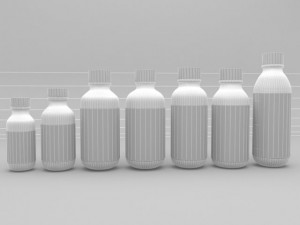 medical bottles 7 Model 3D
