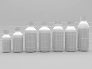 medical bottles 8 3D Model