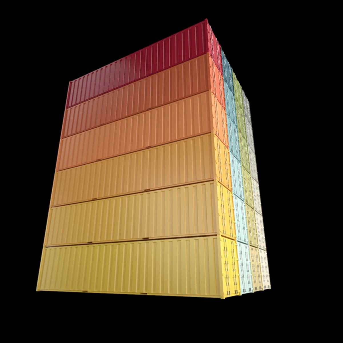40ft containers 1 3D Model .c4d .max .obj .3ds .fbx .stl .blend 