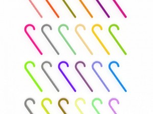candy canes 1 3D Model