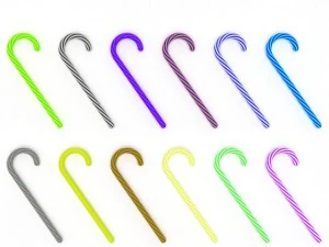 candy canes 1 3D Model