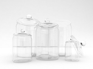 glass jars 1 3Dモデル