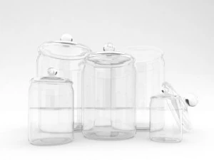 barattoli di vetro 1 Modello 3D