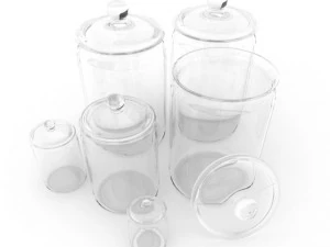 glass jars 1 3D Model