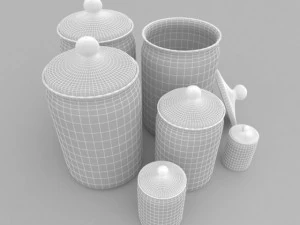 glass jars 1 3D Model