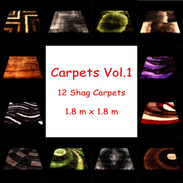 carpets vol 1 Modelo 3D .c4d .max .obj .3ds .fbx .stl .blend 
