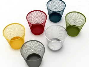 paper waste bin 1 3D Model