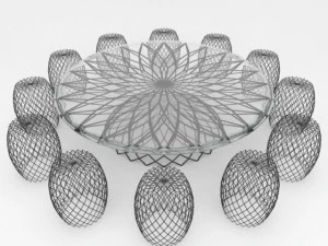 mobili da esterno in rete 1 Modello 3D