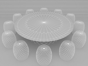 mesh outdoor furniture 1 3D Model