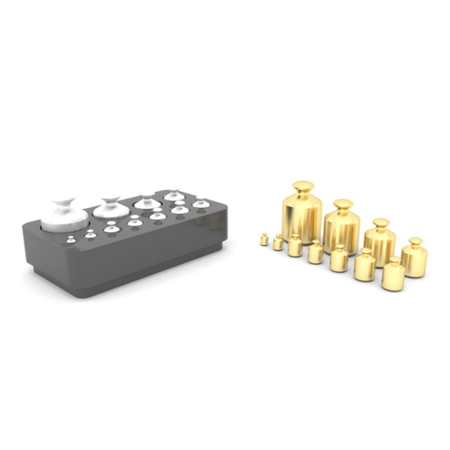 laboratory calibration weight set 1 Modèle 3D .c4d .max .obj .3ds .fbx .stl .blend 