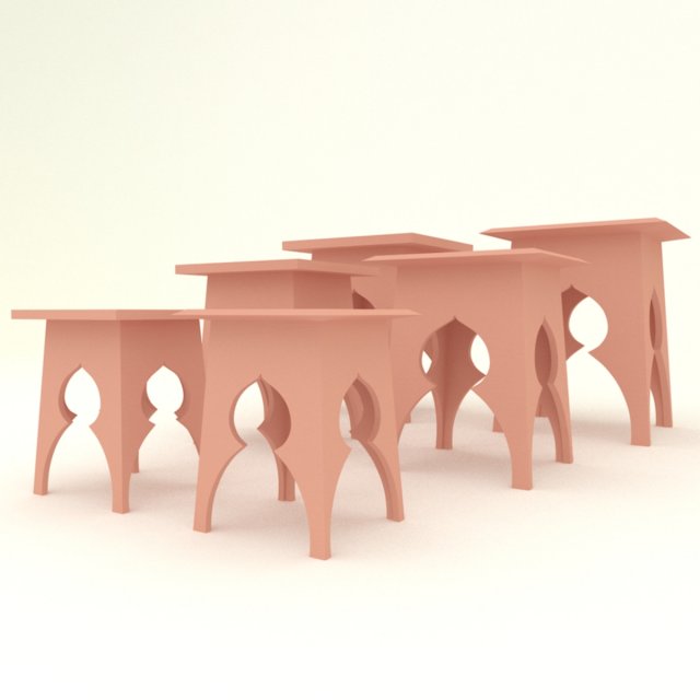 modern moroccan table 1 Model 3D .c4d .max .obj .3ds .fbx .stl .blend 