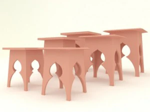 modern moroccan table 1 3D Model