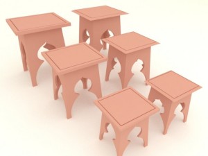 modern moroccan table 1 Model 3D