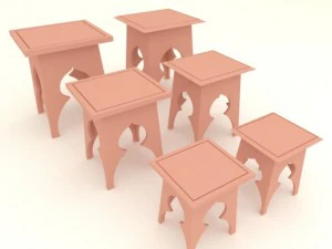 modern moroccan table 1 3D Model