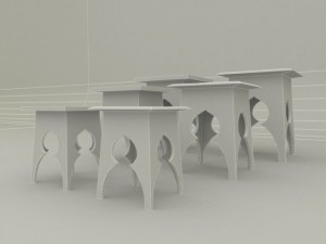 modern moroccan table 1 Model 3D