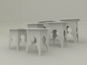 modern moroccan table 1 3D Model