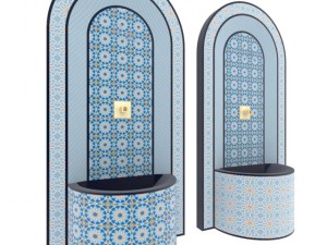 moroccan fountain 1 3D Model
