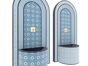moroccan fountain 1 3D Model