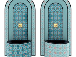 moroccan fountain 6 3D Model