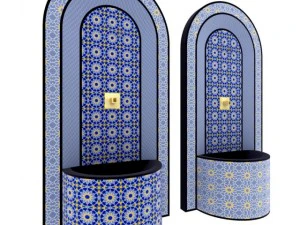 moroccan fountain 7 3D Model