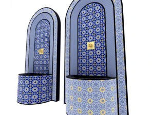 moroccan fountain 7 3D Model