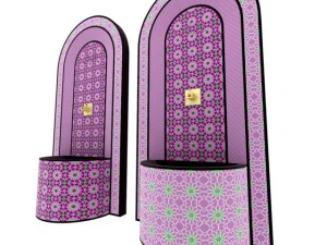 moroccan fountain 9 3D Model