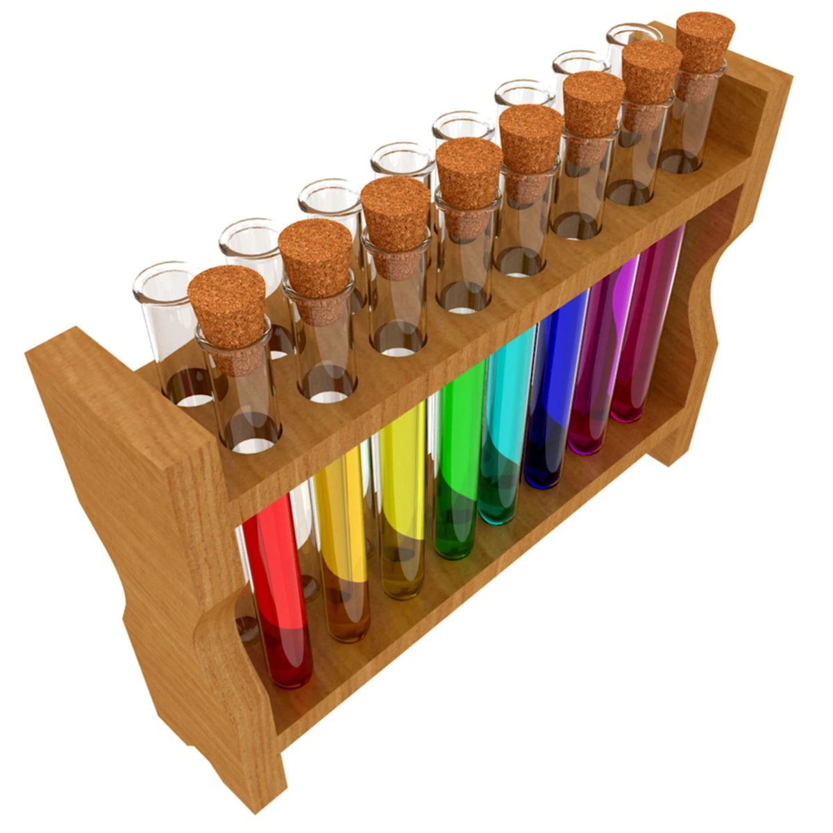 test tube  rack  cork 3D Model .c4d .max .obj .3ds .fbx .stl .blend 