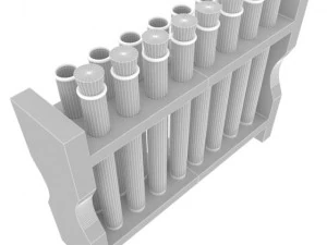 test tube  rack  cork 3D Model