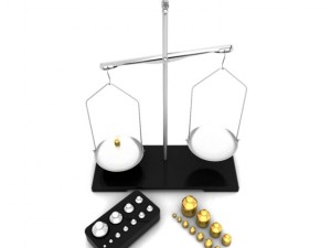 laboratory scale and calibration weight set 3D Model
