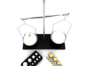 laboratory scale and calibration weight set 3D Model